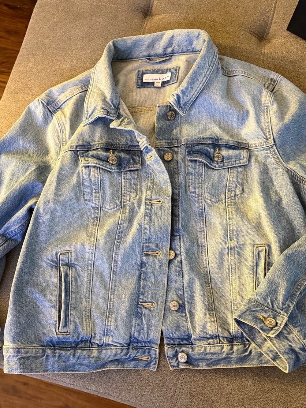 LOFT Light Blue Denim Trucker Jacket